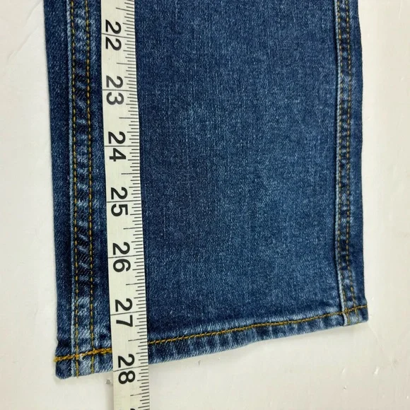 ModCloth Jeans Womens 30 Blue Boyish Straight High Waist Stretch Boho - Picture 13 of 13